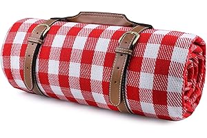 ADRIMER Large Picnic Blanket, Outdoor Waterproof Oversized Picnic Mat, Portable Sandproof Beach Blanket Mat for Family, Park,