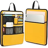 DELTAMANN Slim Rugged Backpack Organizer Insert for Business Casual Men Women -13 Pockets,Padded Nylon,Max 14'' laptop- Yellow