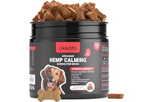 Hemp Calming Chews for Dogs - 150 Pcs - Anxiety Relief with Melatonin - Helps with Stress, Travel, Check-up, Barking & Groomi