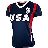 Icon Sports Official Licensed U.S. Soccer 4 Star USWNT Players Women's Gameday Shirts Football Tee Top