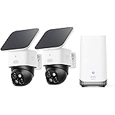 eufy Security SoloCam S340 2-Cam Kit (HomeBase S380), Solar Security Camera, Wireless Outdoor Camera, 360° Pan and Tilt Surveillance, No Blind Spots, 2.4 GHz Wi-Fi, No Monthly Fee