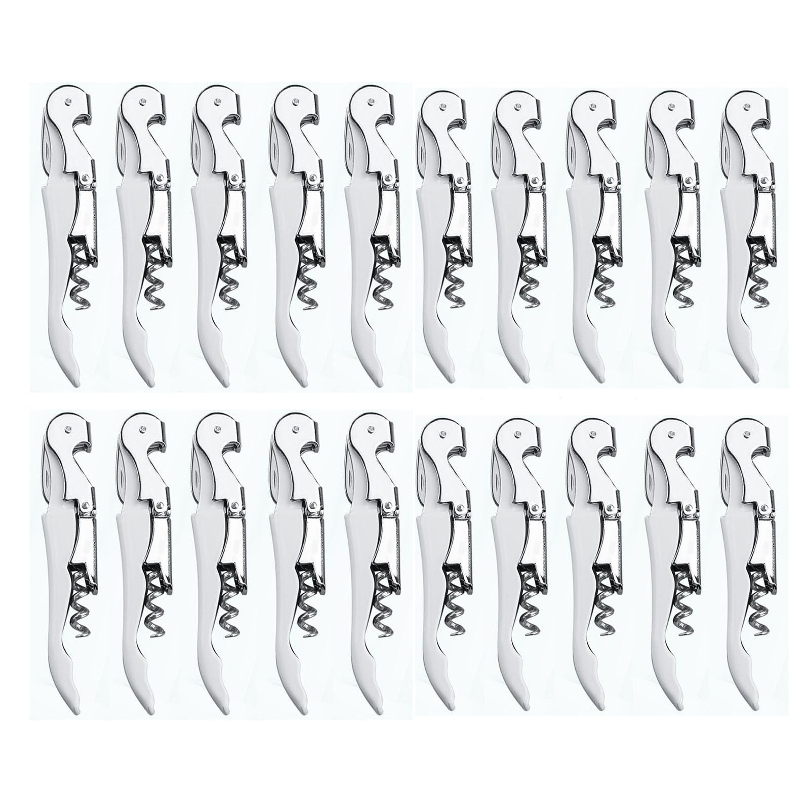 Wine Bottle Opener, Corkscrew (White 20 Pieces)
