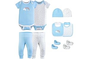 Little Peaches Baby Girl Clothes - Layette Gift Set for Baby Boys, Fits 0 to 3 Months Baby,Newborn Clothes & Accessories Set