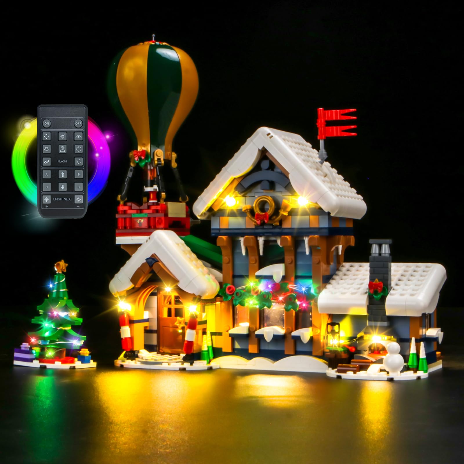 LocoLee Led Light Set Compatible with Lego Santa's Post Office Customized RC Version Led Decoration Lighting Kit Compatible with Lego 10339 Building Blocks Model,Only Lights Set,No Model — image 1