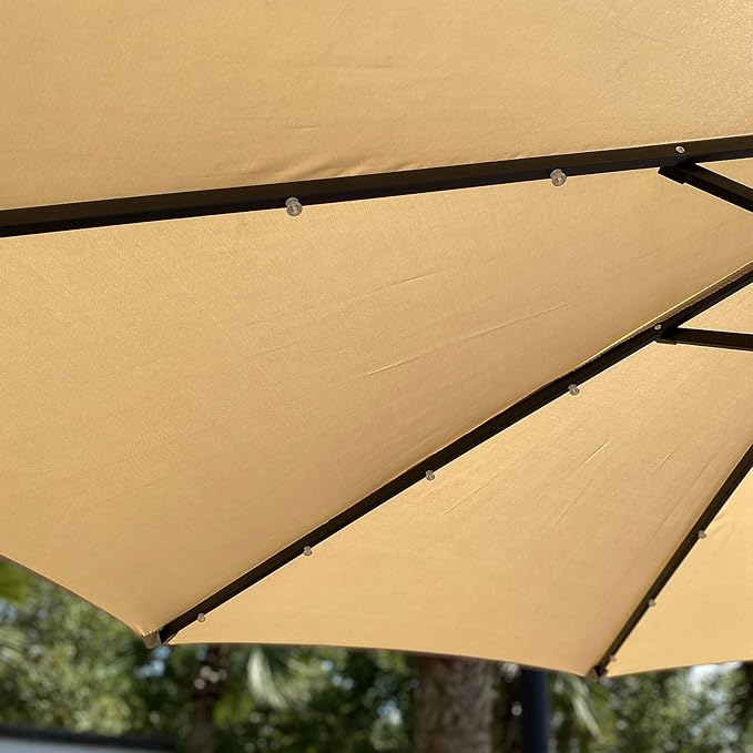 Paraguas de patio para exteriores, 9 pies, sombrilla de patio al aire