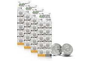 hilocell LR44 Batteries 40 Pack, AG13 Button Cell Battery, 1.5V Long Lasting LR44 Alkaline Coin Batteries Replacement Set for Calculator Watches Toys CR44 G13 V13GA S357 S303 SR44 A76