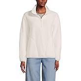 Lands' End Women's Half Zip Cozy Sherpa Fleece Pullover