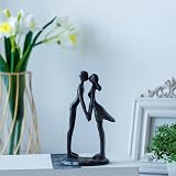Sziqiqi Cast Iron Kissing Couple Statue Modern Romantic Figurine Gift view 3