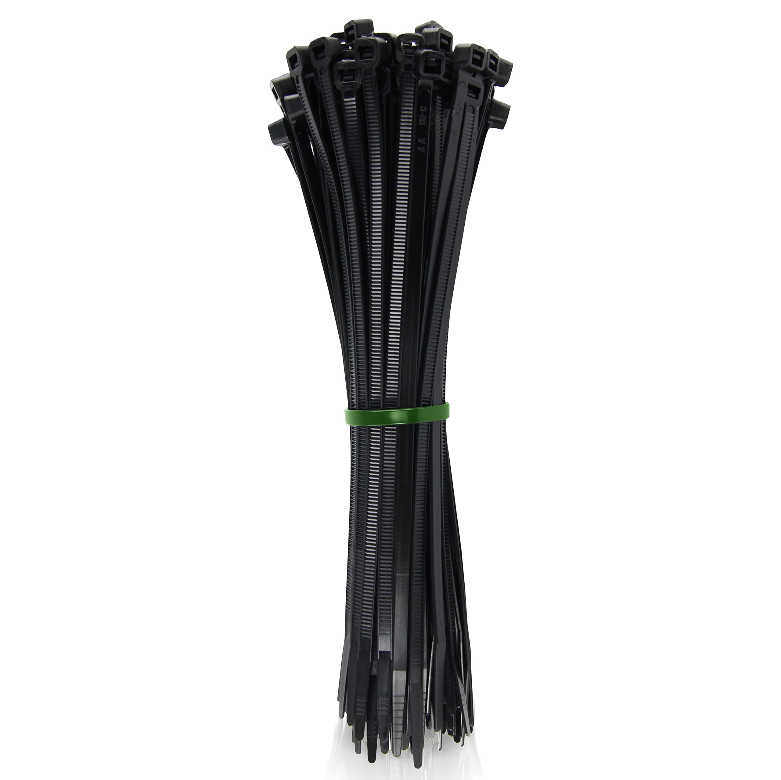 HPER Cable Ties Black I 200 mm x 4.8 mm I Pack of 100 I 15-30% More Pulling Force / Stability I Weather Resistant I Cable Ties UV Resistant 3 Years I Certified Premium Quality I Cable Ties