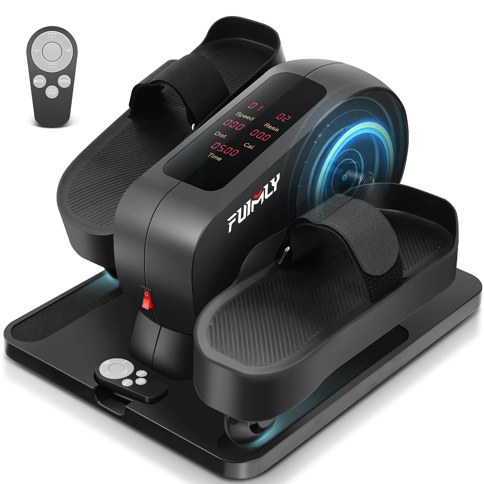 Photo 1 of FUNMILY Under Desk Elliptical Machine, Resistance/Speed Dual Mode Ellipse Leg Exerciser While Sitting for Seniors Exercise Bike Pedal Exerciser While Sitting with Massage Pedal/Remote Control