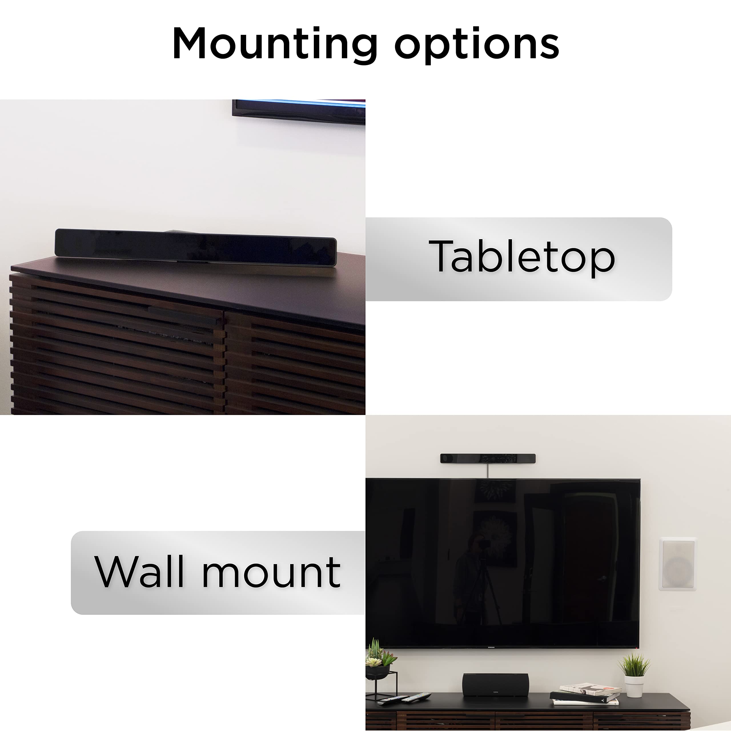 UltraPro Amplified TV Antenna, Indoor Bar Design, Long Range, Supports 4K 1080P HD Digital VHF UHF, Smart TV Indoor Antenna, Amplifier Signal Booster, Black, 47331