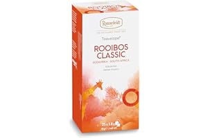 Ronnefeldt Teavelope Rooibos Classic- Red Rooibos Herbal Infusion Tea, Tea Bags Individually Wrapped, 25 Count - Caffeine Free South African Natural Tea - Hot or Iced