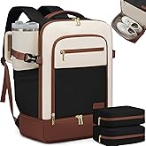 LOVEVOOK Travel Backpack for Women with Shoes Compartment,40L Personal Item Travel Bag Flight Approved Carry On Backpack with 2 Packing Cubes,Large Casual Weekender Luggage Daypack
