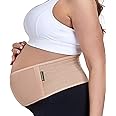 ChongErfei Maternity Belt Pregnancy Belly Band Back Support Abdominal Binder Back Brace - Relieve Back, Pelvic, Hip Pain (Z-Nude, One Size)