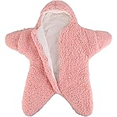 Lekad Baby Wearable Sleeping Bag Baby Starfish Onesie Newborn Snowsuit Winter Jumpsuit Outfit Hooded Swaddle Blanket Stroller Wrap for 2-6 Months Boys Girls