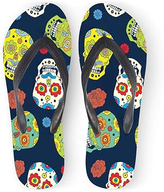 skull flip flops womens