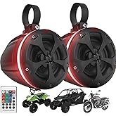 Pyle PLUTV44BTR 4-Inch 800-Watt-Max Waterproof Off-Road Speakers with RGB Lights