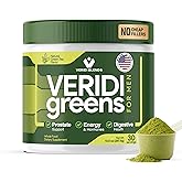 Veridi Greens for Men 40+ | Daily Superfood Greens Powder for Prostate Health, Hormone & Energy Support | Premium USA Blend with Spirulina, Saw Palmetto, Zinc & Enzymes