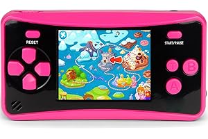 X-JOYKIDS QS17Rose Handheld Game for Kids Portable Retro Video Game Player Built-in 182 Classic Games 2.5 inches LCD Screen Family Recreation Arcade Gaming System Birthday Present for Children