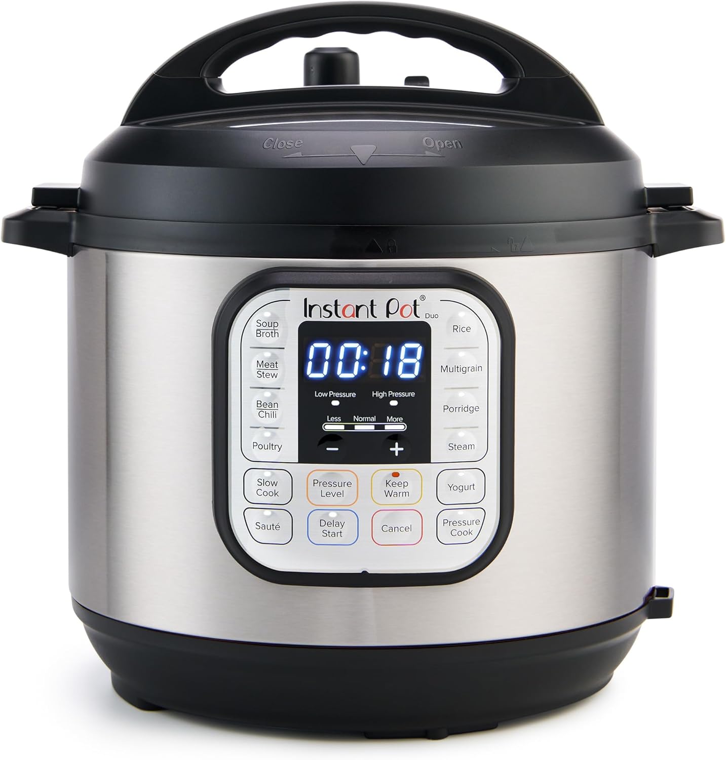 Instant Pot Duo 7-in-1 Electric Pressure Cooker, Slow Cooker, Rice Cooker, Steamer, Sauté, Yogurt Maker, Warmer & Sterilizer, Includes App with Over 800 Recipes, Stainless Steel, 8 Quart