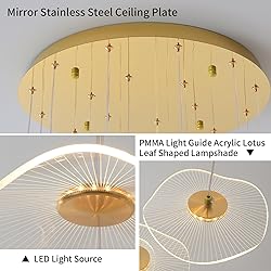 ziidoo High Ceiling Chandelier - 12-Light Dimmable