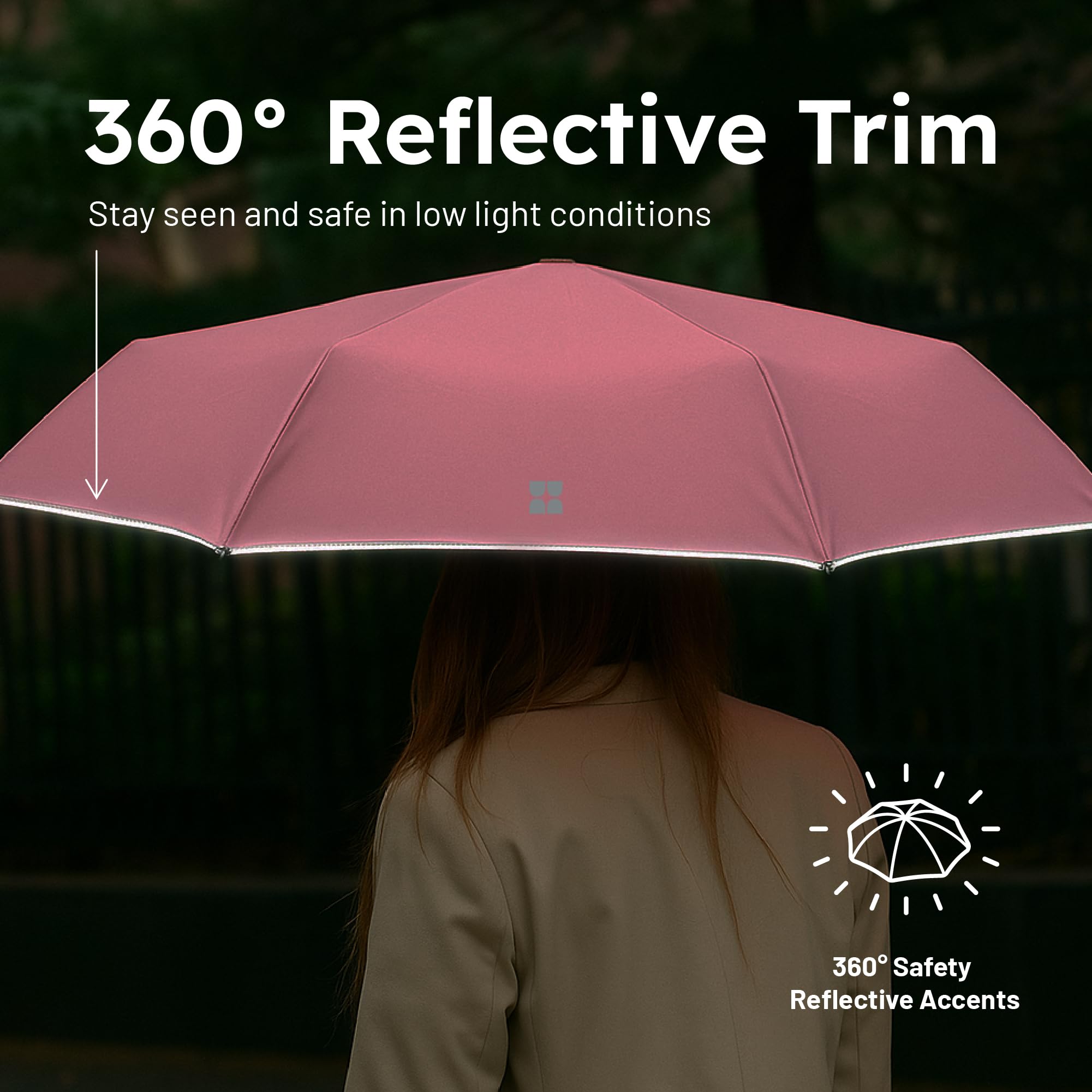 Weatherman Umbrella - Premium Small Compact Mini Umbrellas for Traveling - Windproof Umbrellaas Resists Up to 45 MPH Winds - Traveling Umbrellasa for Rain, Wind, Purse, Pocket, Backpack, Car - Portable Travel Umbrellas Easy Auto Open Close w/ Strong Fiberglass Frame