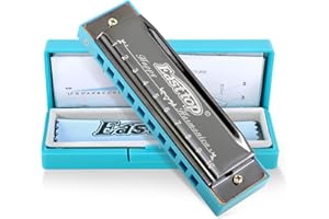 East top Blues Harmonica, Diatonic 10 Holes C Key Happy Harmonica Mouth Organ for Beginner, Kids, Children and Students as Gi
