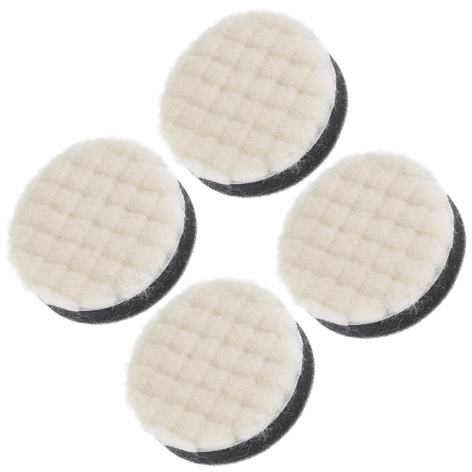 CoCud Wool Felt Sponge Polishing Pad, 2" Diameter, Wool Polishing Pad with a Thickened Sponge Buffing Wheel - (Applications: for Polishing Metal, Wood, Plastic), 4-Pieces
