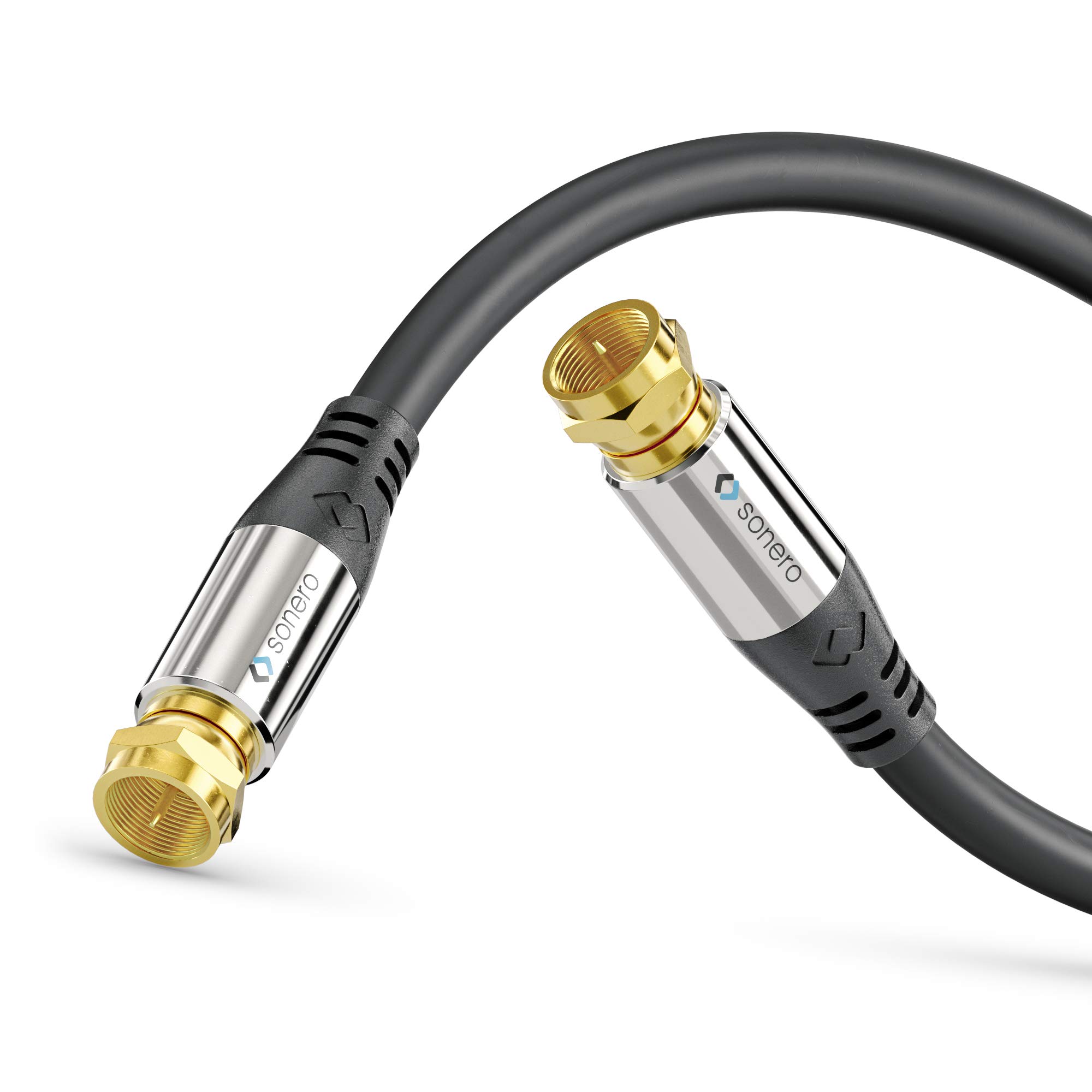 Sonero Premium Satellite Aerial Cable/Coaxial Cable 2.00 m Black