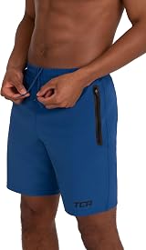 TCA Elite Tech Mens Running Shorts with Zip Pockets Mazarine Blue L view 2