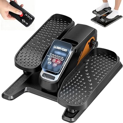 LUBBYGIM Under Desk Elliptical Machine, Motorized, 12-Speed, Quiet