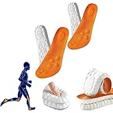 2 Pairs Cloud Insoles for Men, Cloud Soles for Men, Comfort Insole, U-Shape Memory Foam Insoles, Trim to Fit Inserts (2 Pairs- Orange, 8-11.5)