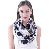 Lina & Lily Valentine's Day Love Heart Print Women's Infinity Scarf Lightweight