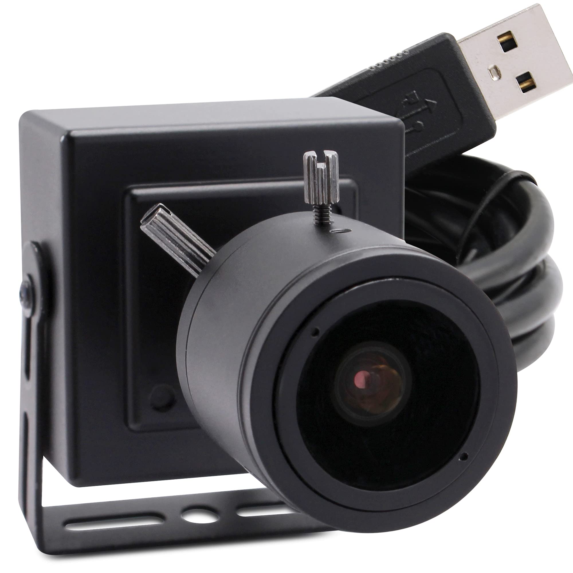 Svpro 1080P Manual Focus USB Camera with Zoom 2.8-12mm Len, HD Low Light Webcam with Sony IMX323 Sensor H.264 Portable USB Web Camera with Metal Housing and Bracket
