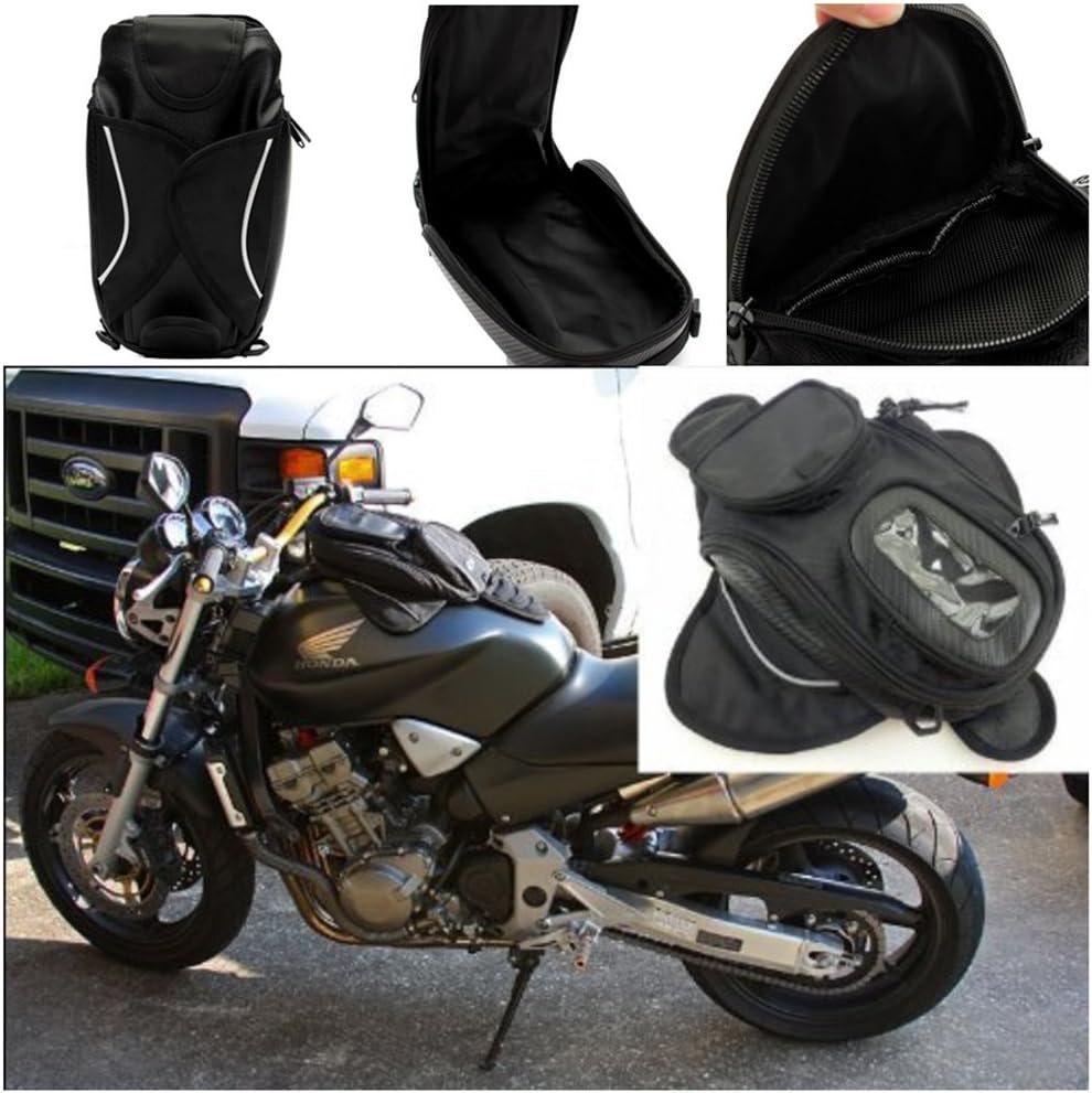 Krtopo Motorcycle Tank Bag Oxford Magnetic with Large Window 48.5 x 37 cm Universal Saddle Bag Travel Tool Tail Luggage - Image 5
