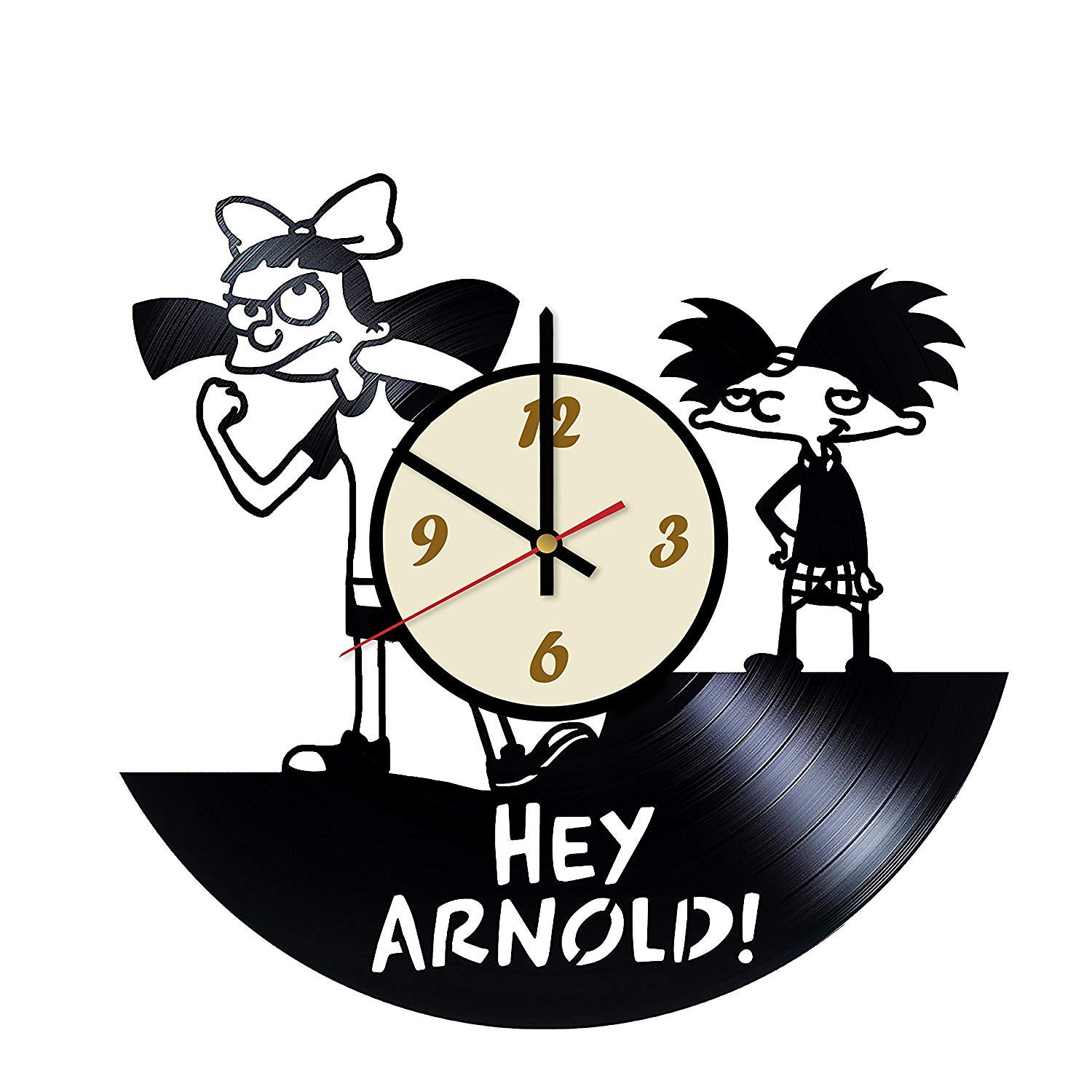 Amazon Com Hey Arnold Helga Vinyl Record Wall Clock
