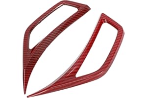 REPAIROCK Wheel Eyebrow Side Air Conditioning Vent Decor Cover for Jeep Wrangler JL JLU Gladiator JT 18-20 Fender Side Air Outlet Vent Decoration Trim Plastic Carbon Fiber Pattern Red Pair