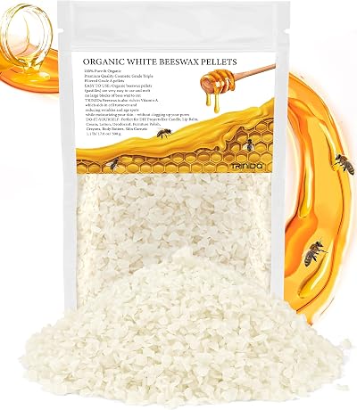 TRINIDa Beeswax Pellets 500g White Cosmetic Grade for DIY Candles & Skin Care