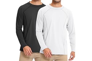 Bombrooster Rash Guard for Men UPF 50+ Sun Protection Long Sleeve Shirts for Fishing Workout Quick Dry Lightweight Cooling