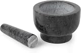 Salter Marble Pestle and Mortar Set Black – Hand Grind Spices & Herbs view 9