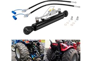 Bonbo Hydraulic Top Link Cat. 1-1 18 1/8” – 26 3/8” with Locking Block and 2 x Hoses，SPH320032 for Tractor Excavators and Cla