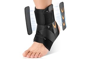 Quick Lace Up Ankle Brace with Silicone Stabilizing Pads, Adjustable Breathable Ankle Stabilizer for Men & Women, Ankle Suppo