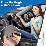 QUTOOL Car Seat Cushion Memory Foam Wedge Boost Pad 18.5x16.5x3 in view 2