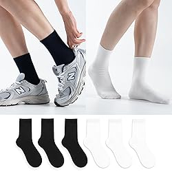 Kikiya Women’s Crew Socks - 6 Pairs Comfort Fit