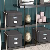 Okydoky Portable File Organizer Box with Lids Collapsible Linen Storage view 2