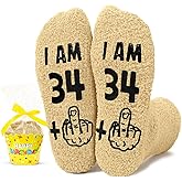 HAPPYPOP Funny Birthday Gifts - 20 25 30 35 40 45 50 55 Year Old Birthday Socks for Him Her