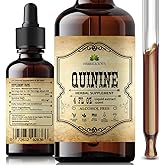 Quinine Liquid Extract 4oz – Restless Legs Syndrome Relief & Leg Cramps PM Nighttime Cramp Relief – All-Natural Cinchona Officinalis Bark Tincture for Cramp Defense, Digestive Health & Immune Support