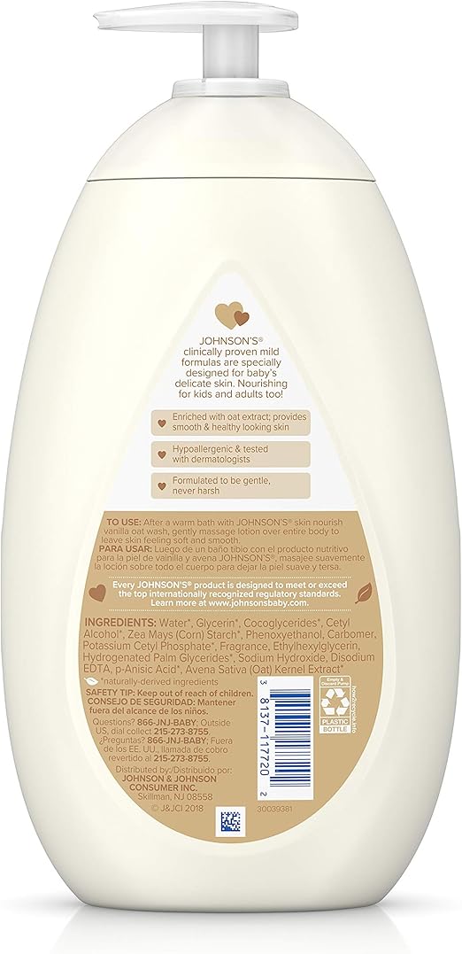johnson's skin nourish vanilla oat lotion