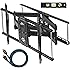 Cheetah Mounts APDAM2B Articulating Dual Arm TV Wall Mount Bracket for 32 to 65-Inch LCD, LED, Plasma, Flat Screen Monitors Bundle with Twisted Veins 10-Feet HDMI Cable and 6-Inch Level