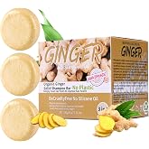 Anweina New Upgrade Ginger Hair Regrowth Shampoo Bar, 3 Pack Ginger Hair Shampoo Bar, Natural OrganicGinger Shampoo Soap for Anti Hair Loss, Deep Cleansing And Nourishing Scalp
